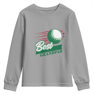 Golfing Dad Youth Sweatshirt Best Grandpar Golf Ball Father's Day TS11 Sport Gray Print Your Wear