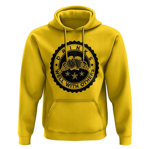 Funny Beer Lover Hoodie Drinks Well With Others Drinking Beer Mug TS11 Daisy Print Your Wear