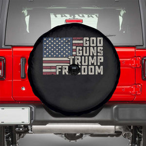 Funny God Guns Trump Freedom Spare Tire Cover American Flag Christian Pro Gun TS11 Black Print Your Wear
