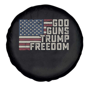 Funny God Guns Trump Freedom Spare Tire Cover American Flag Christian Pro Gun TS11 Print Your Wear