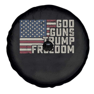 Funny God Guns Trump Freedom Spare Tire Cover American Flag Christian Pro Gun TS11 Print Your Wear