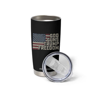 Funny God Guns Trump Freedom Tumbler Cup American Flag Christian Pro Gun TS11 Print Your Wear