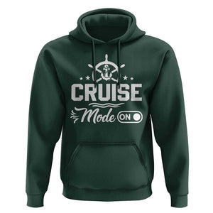 Funny Cruise Mode On Hoodie Summer Vacation Family Matching Vintage Anchor TS11 Dark Forest Green Print Your Wear