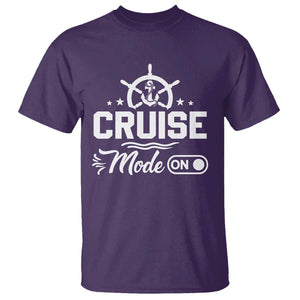 Funny Cruise Mode On T Shirt Summer Vacation Family Matching Vintage Anchor TS11 Purple Print Your Wear