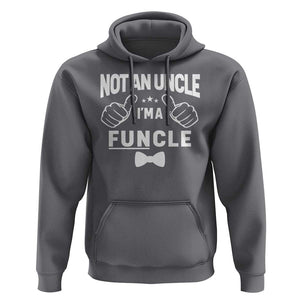 Funny Not An Uncle I'm A Funcle Hoodie Vintage Ribbon Star TS11 Charcoal Print Your Wear