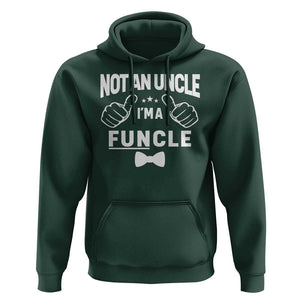 Funny Not An Uncle I'm A Funcle Hoodie Vintage Ribbon Star TS11 Dark Forest Green Print Your Wear