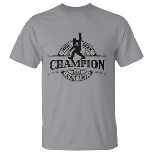 Bigfoot Lover T Shirt Hide And Seek Champion Vintage Sasquatch TS11 Sport Gray Print Your Wear