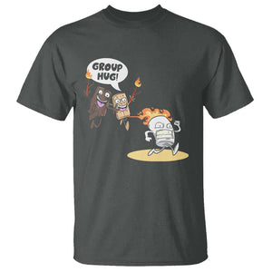 Funny Camping T Shirt Group Hug S'more Roasting Outdoor TS11 Dark Heather Print Your Wear