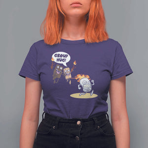 Funny Camping T Shirt For Women Group Hug S'more Roasting Outdoor TS11 Purple Print Your Wear