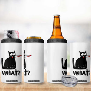 Funny Black Cat 4 in 1 Can Cooler Tumbler What Kitten Murderous TS11 Print Your Wear