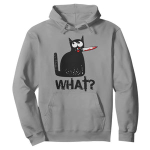 Funny Black Cat Hoodie What Kitten Murderous TS11 Sport Gray Print Your Wear
