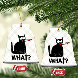 Funny Black Cat Ceramic Ornament What Kitten Murderous TS11 Print Your Wear