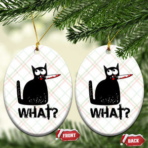Funny Black Cat Ceramic Ornament What Kitten Murderous TS11 Print Your Wear