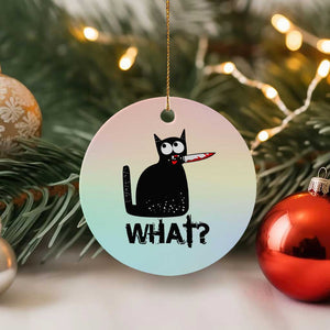 Funny Black Cat Ceramic Ornament What Kitten Murderous TS11 1pc Pastel Print Your Wear