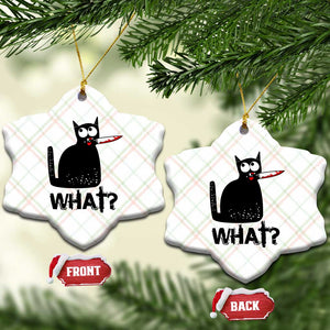 Funny Black Cat Ceramic Ornament What Kitten Murderous TS11 Print Your Wear