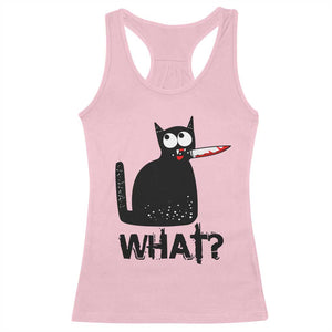 Funny Black Cat Racerback Tank Top What Kitten Murderous TS11 Light Pink Print Your Wear