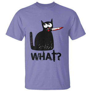 Funny Black Cat T Shirt What Kitten Murderous TS11 Violet Print Your Wear