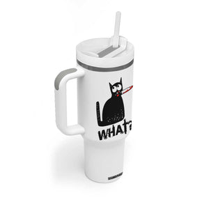Funny Black Cat Tumbler With Handle What Kitten Murderous TS11 Print Your Wear