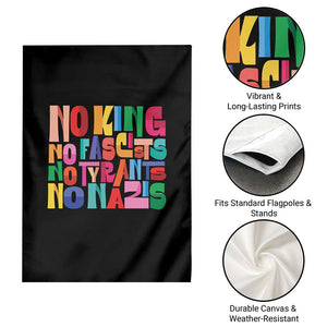 Funny No King No Fascists No Tyrants No Nazis Garden Flag Colorful Geometric TS11 Print Your Wear