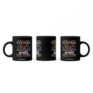 I Am A Veteran My Oath Never Expires Coffee Mug Veteran Day Eagle American Flag TS11 Print Your Wear