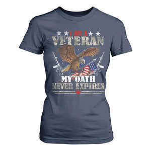 I Am A Veteran My Oath Never Expires T Shirt For Women Veteran Day Eagle American Flag TS11 Navy Print Your Wear