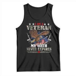 I Am A Veteran My Oath Never Expires Tank Top Veteran Day Eagle American Flag TS11 Black Print Your Wear