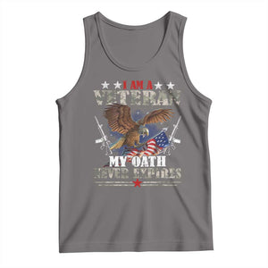 I Am A Veteran My Oath Never Expires Tank Top Veteran Day Eagle American Flag TS11 Deep Heather Print Your Wear