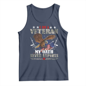 I Am A Veteran My Oath Never Expires Tank Top Veteran Day Eagle American Flag TS11 Navy Print Your Wear