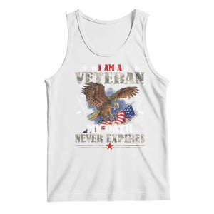 I Am A Veteran My Oath Never Expires Tank Top Veteran Day Eagle American Flag TS11 White Print Your Wear