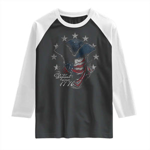 Funny Defiant Since 1776 Raglan Shirt Minutemen American Revolution TS11 Black White Print Your Wear