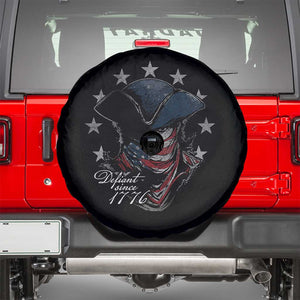 Funny Defiant Since 1776 Spare Tire Cover Minutemen American Revolution TS11 Black Print Your Wear
