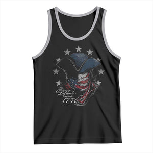 Funny Defiant Since 1776 Tank Top Minutemen American Revolution TS11 Black Athletic Heather Print Your Wear