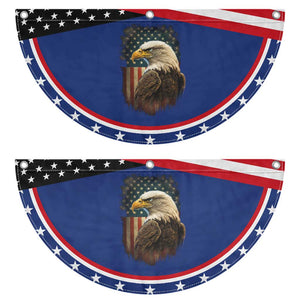 Funny American Flag Bald Eagle Patriotic 4th of July Patriotic Fan Flag