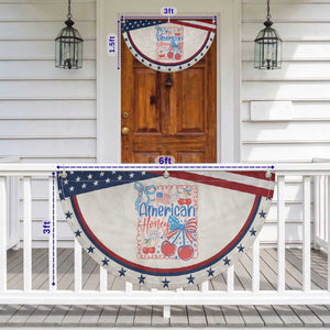 Funny 4th Of July American Honey Patriotic Fan Flag USA Independence Day Coquette