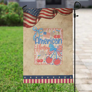 Funny 4th Of July American Honey Garden Flag USA Independence Day Coquette TS11 Vintage Rustic Tan Navy Print Your Wear