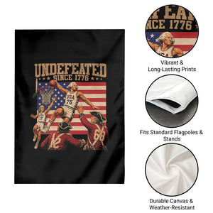 4th of July Basketball Undefeated Since 1776 Garden Flag Funny Founding Fathers