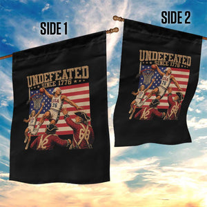 4th of July Basketball Undefeated Since 1776 Garden Flag Funny Founding Fathers