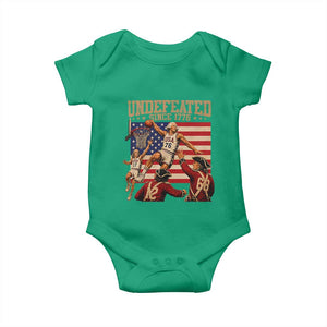 4th of July Basketball Undefeated Since 1776 Baby Onesie Funny Founding Fathers