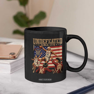 4th of July Basketball Undefeated Since 1776 Coffee Mug Funny Founding Fathers