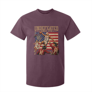 4th of July Basketball Undefeated Since 1776 T Shirt For Kid Funny Founding Fathers