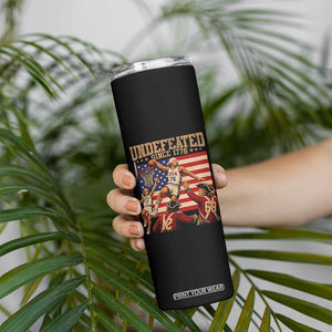 4th of July Basketball Undefeated Since 1776 Skinny Tumbler Funny Founding Fathers