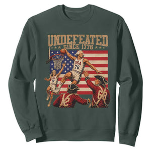 4th of July Basketball Undefeated Since 1776 Sweatshirt Funny Founding Fathers