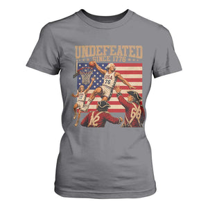 4th of July Basketball Undefeated Since 1776 T Shirt For Women Funny Founding Fathers