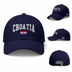 Croatia Hrvatska Flag Zagreb Croatian Jersey Retro Baseball Cap