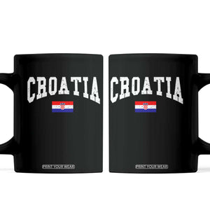 Croatia Hrvatska Flag Zagreb Croatian Jersey Retro Coffee Mug