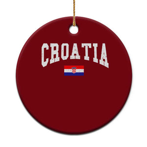 Croatia Hrvatska Flag Zagreb Croatian Jersey Retro Ceramic Ornament