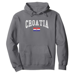 Croatia Hrvatska Flag Zagreb Croatian Jersey Retro Hoodie