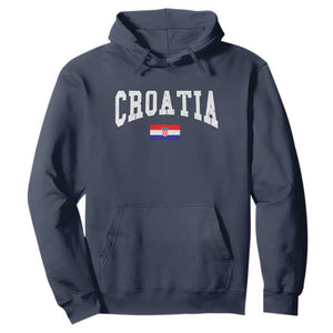 Croatia Hrvatska Flag Zagreb Croatian Jersey Retro Hoodie
