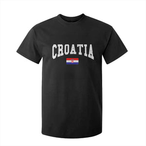 Croatia Hrvatska Flag Zagreb Croatian Jersey Retro T Shirt For Kid