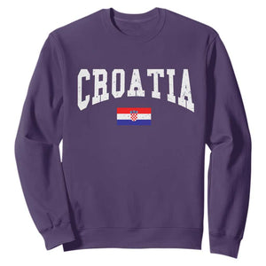 Croatia Hrvatska Flag Zagreb Croatian Jersey Retro Sweatshirt